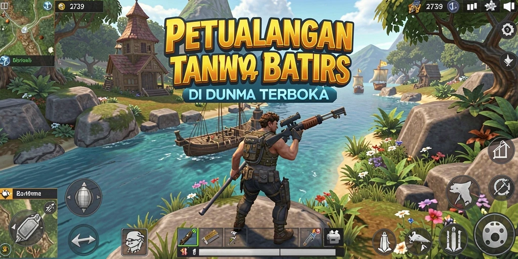 Tangkapan layar yang menampilkan petualangan seru di dunia terbuka.
