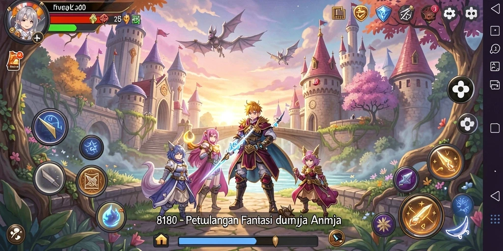 Gameplay dinamis dengan karakter Anime yang menawan dan menantang.