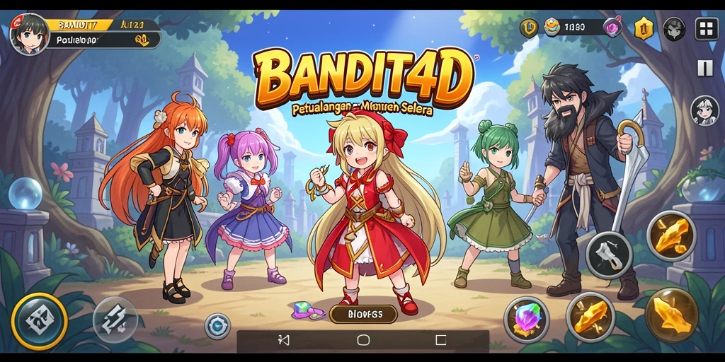 Tampilan gameplay BANDIT4D dengan dunia Anime yang memukau.