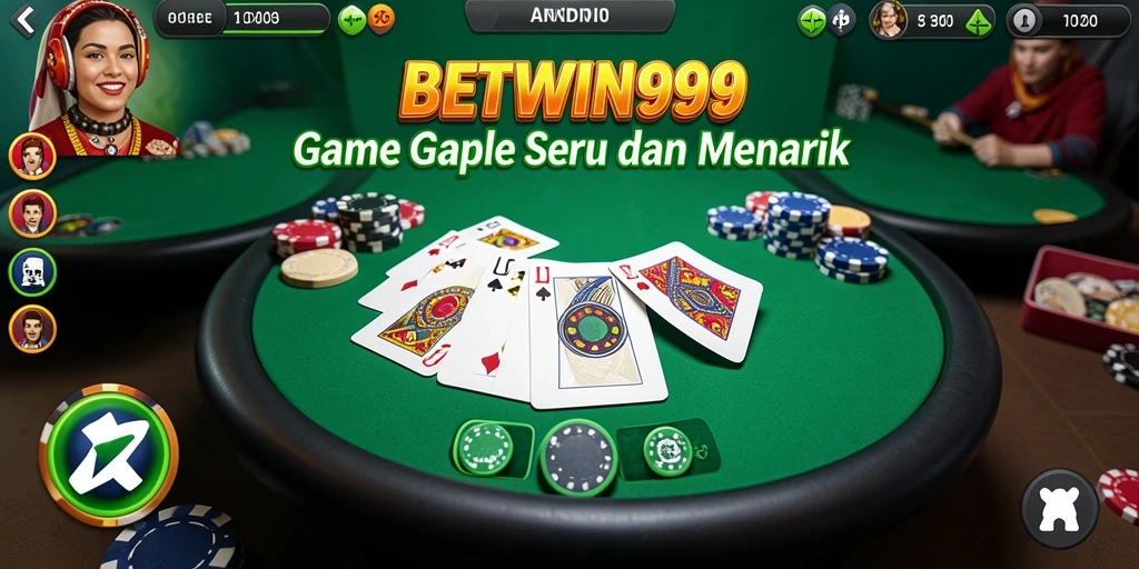 Tampilkan gameplay seru dari BETWIN999 dalam permainan Gaple.