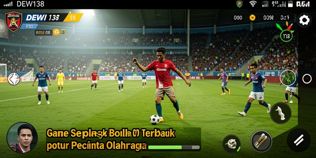 Tampilan menegangkan saat pertandingan sepak bola di DEWI138.