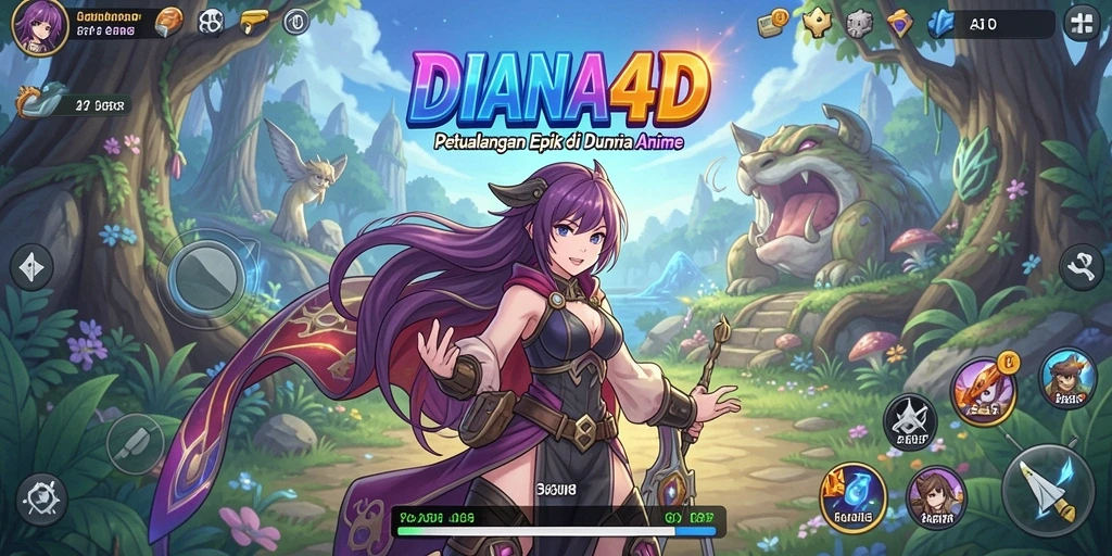 Tampilan gameplay DIANA4D yang menarik dan penuh warna.