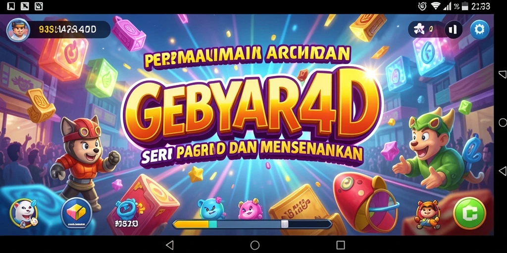 Screenshot gameplay GEBYAR4D yang menunjukkan aksi seru dalam permainan arcade.