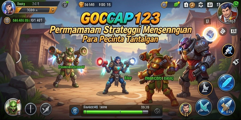 Tangkapan layar menampilkan aksi gameplay strategi GOCAP123 yang intens.