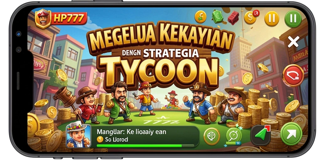 Gameplay HP777 yang menggambarkan strategi Tycoon yang mendebarkan.