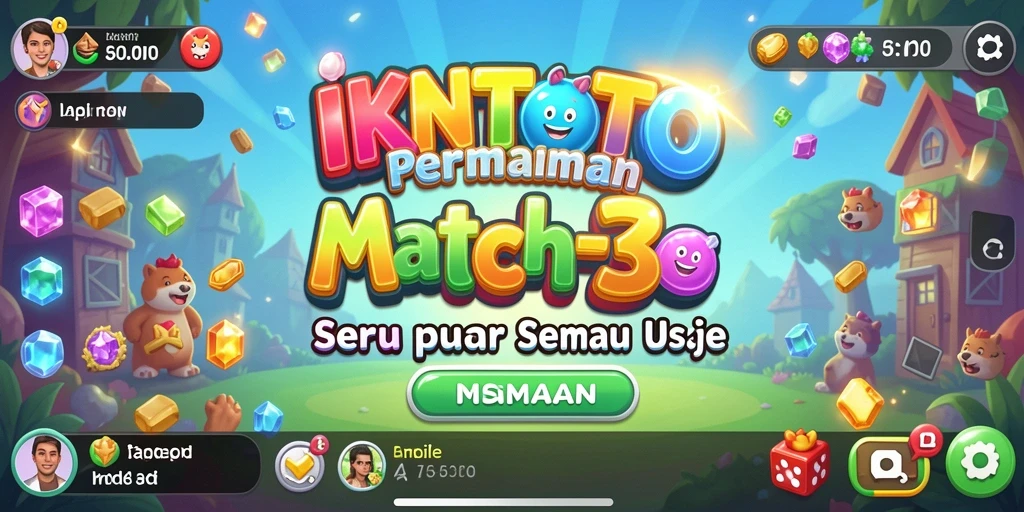 Tampilan gameplay Match-3 yang seru dan menarik di IKNTOTO.