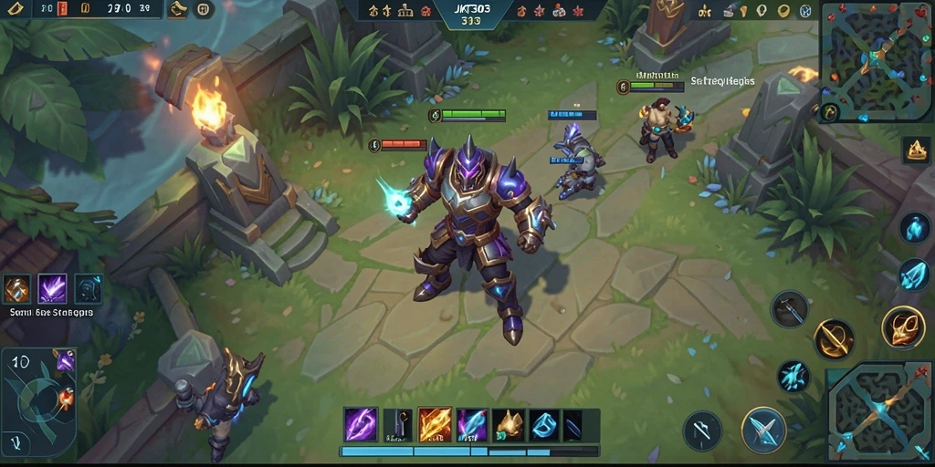 Tangkapan layar utama <strong>JKT303</strong> menampilkan pertempuran heroik dalam gameplay MOBA.