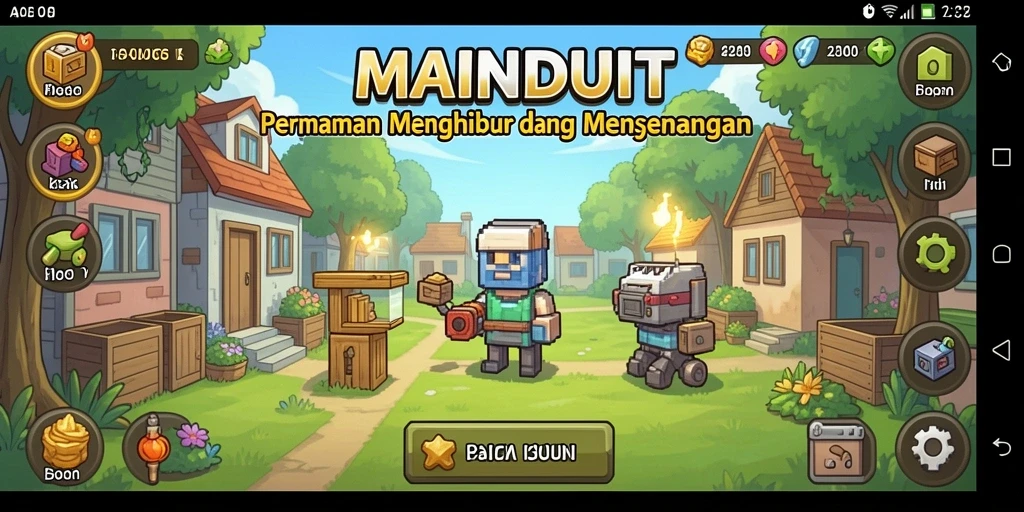 Tampilan menarik gameplay MAINDUIT yang bersifat Idle.