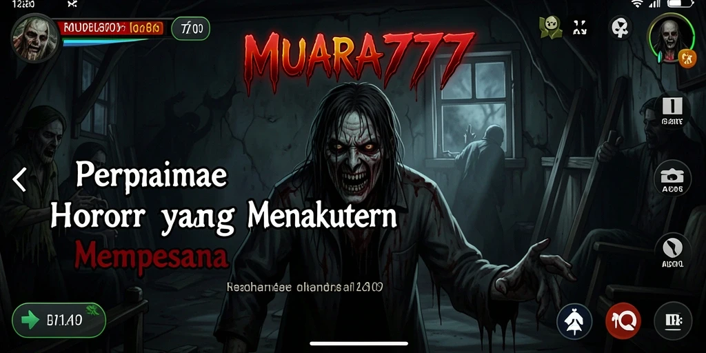 Screenshot gameplay menampilkan suasana mencekam dalam MUARA777.