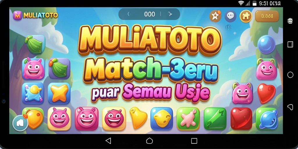 Screenshot gameplay MULIATOTO dengan kombinasi Match-3 yang menarik.