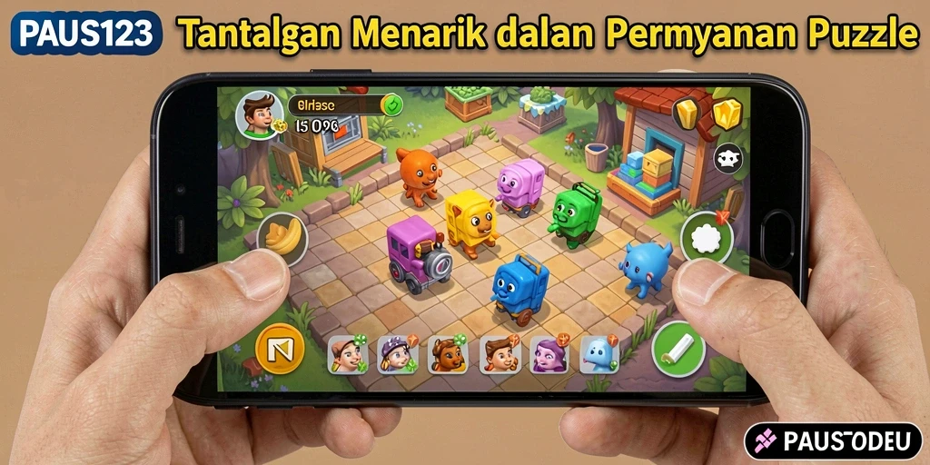 Screenshot gameplay PAUS123 menampilkan tantangan Puzzle yang menarik.