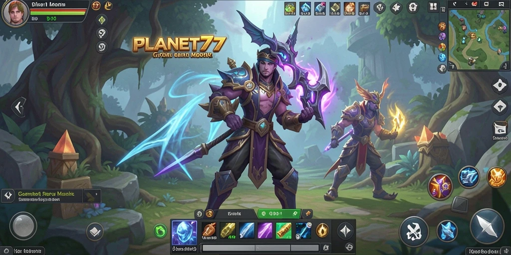 Tampilan gameplay seru di dunia MMORPG PLANET77.