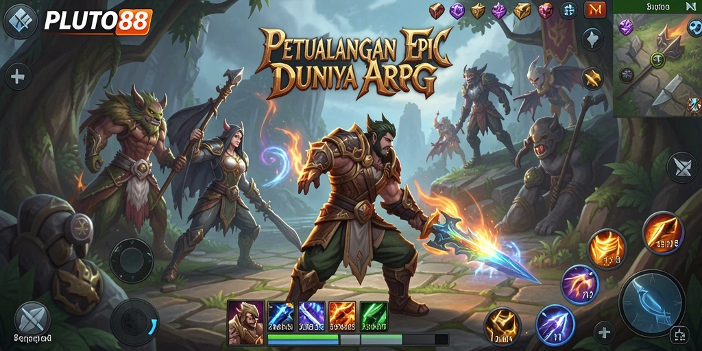 Gameplay ARPG menegangkan di dunia PLUTO88.