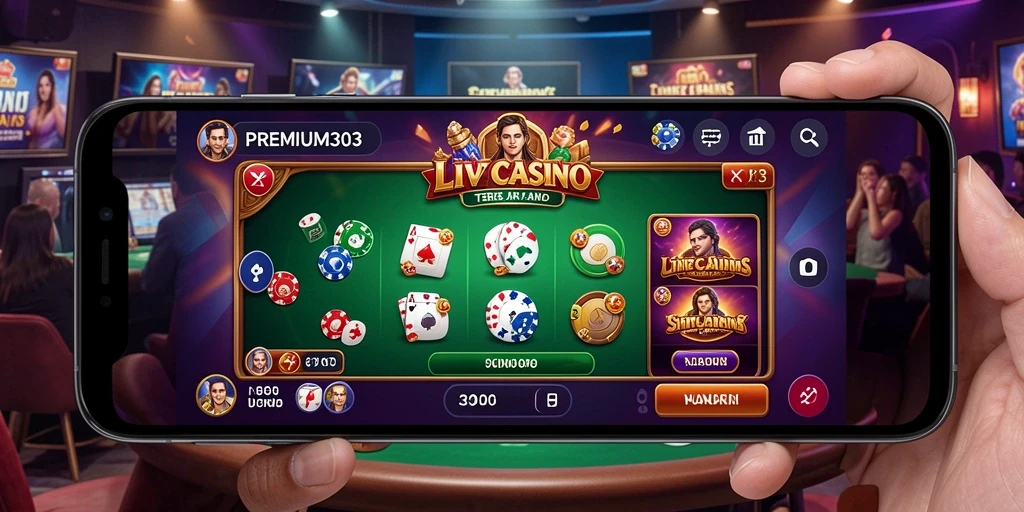 Tampilan gameplay Live Casino yang mendebarkan di PREMIUM303.