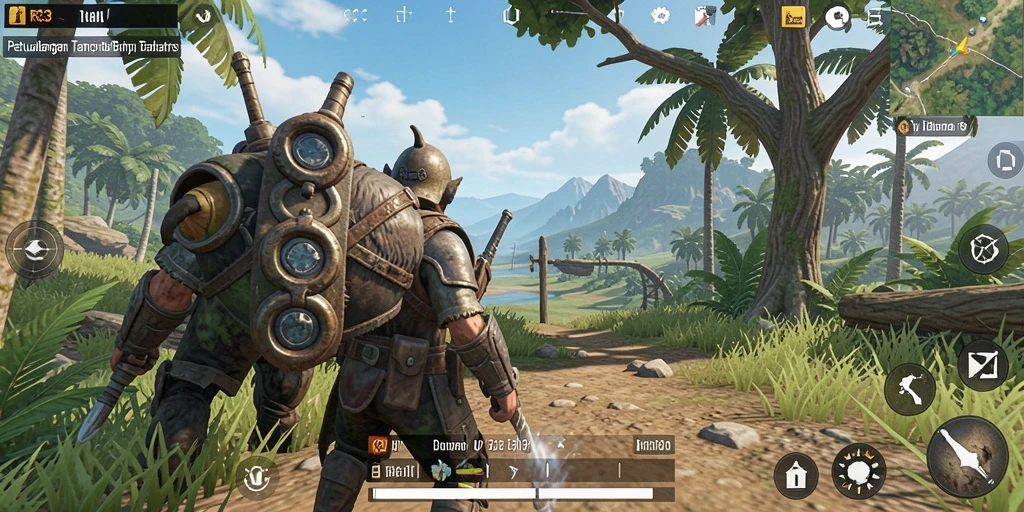 Screenshot gameplay <strong>RR33</strong> menampilkan eksplorasi dunia terbuka yang luas dan menakjubkan.