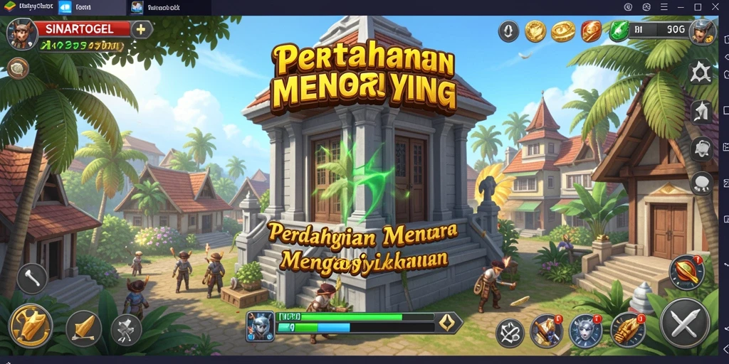 Tampilan gameplay seru SINARTOGEL dalam misi Tower Defense.